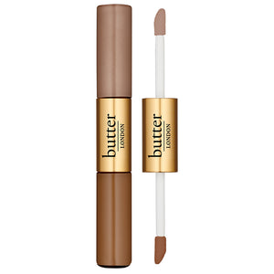 butter LONDON - Deep (Tan to Dark Nude) LumiMatte 2-in-1 Concealer & Brightening Duo - Full White Background.