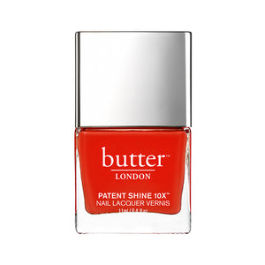 butter LONDON - Smashing (Bright Red) Patent Shine 10X Nail Lacquer - Full White Background.
