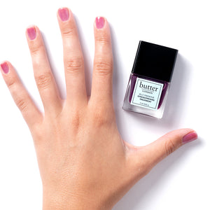 butter LONDON - Victoria Plum (Deep Purple) Jelly Preserve Strengthening Treatment - Jelly Preserve Collection Lifestyle - Full White Background.