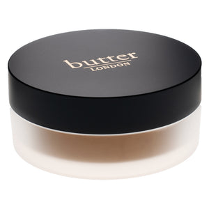 butter LONDON - Tan / Deep (Dark Nude) LumiMatte Blurring Finishing & Setting Powder - Full White Background.