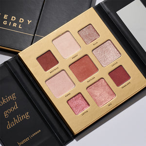 butter LONDON - (Rose Gold Shimmer) Teddy Girl 9-Piece Eyeshadow Palette, Lifestyle Image.