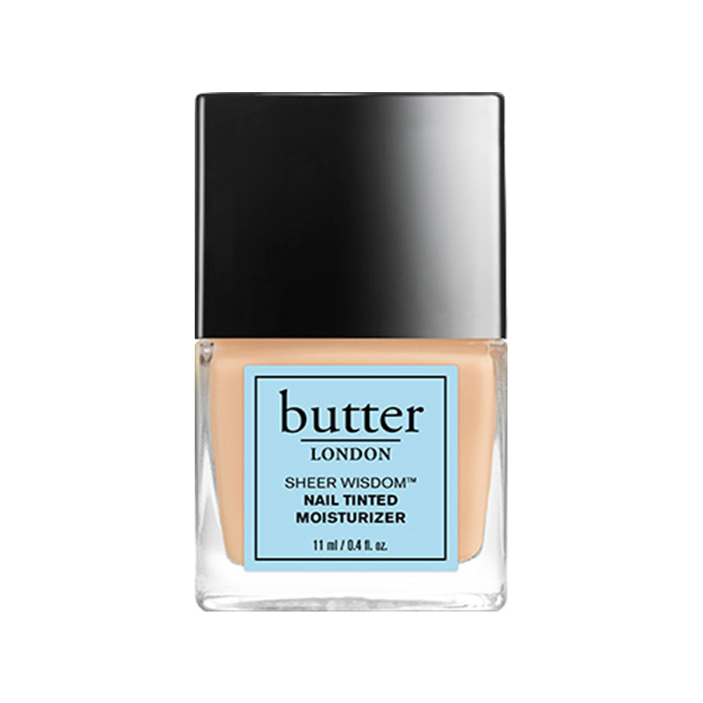 butter LONDON - Light (Light Nude) Sheer Wisdom Nail Tinted Moisturised - Full White Background
