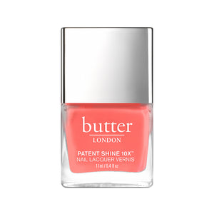butter LONDON - Trout Pout (Coral) Patent Shine 10X Nail Lacquer - Full White Background.
