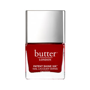 butter LONDON - Her Majesty's Red (Red) Patent Shine 10X Nail Lacquer - Full White Background.