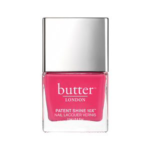 butter LONDON - Flusher Blusher (Bright Pink) Patent Shine 10X Nail Lacquer - Full White Background.