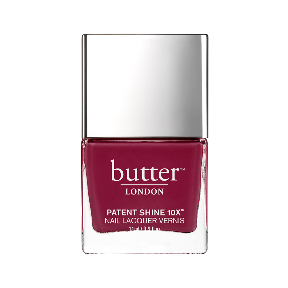 butter LONDON - Ace (Purple) Patent Shine 10X Nail Lacquer - Full White Background.