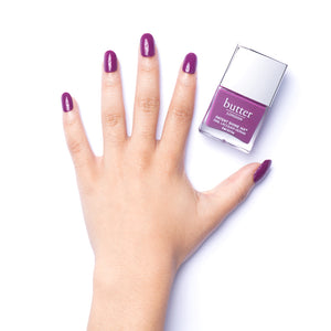 butter LONDON - Ace (Purple) Patent Shine 10X Nail Lacquer - Lifestyle Image - Full White Background.