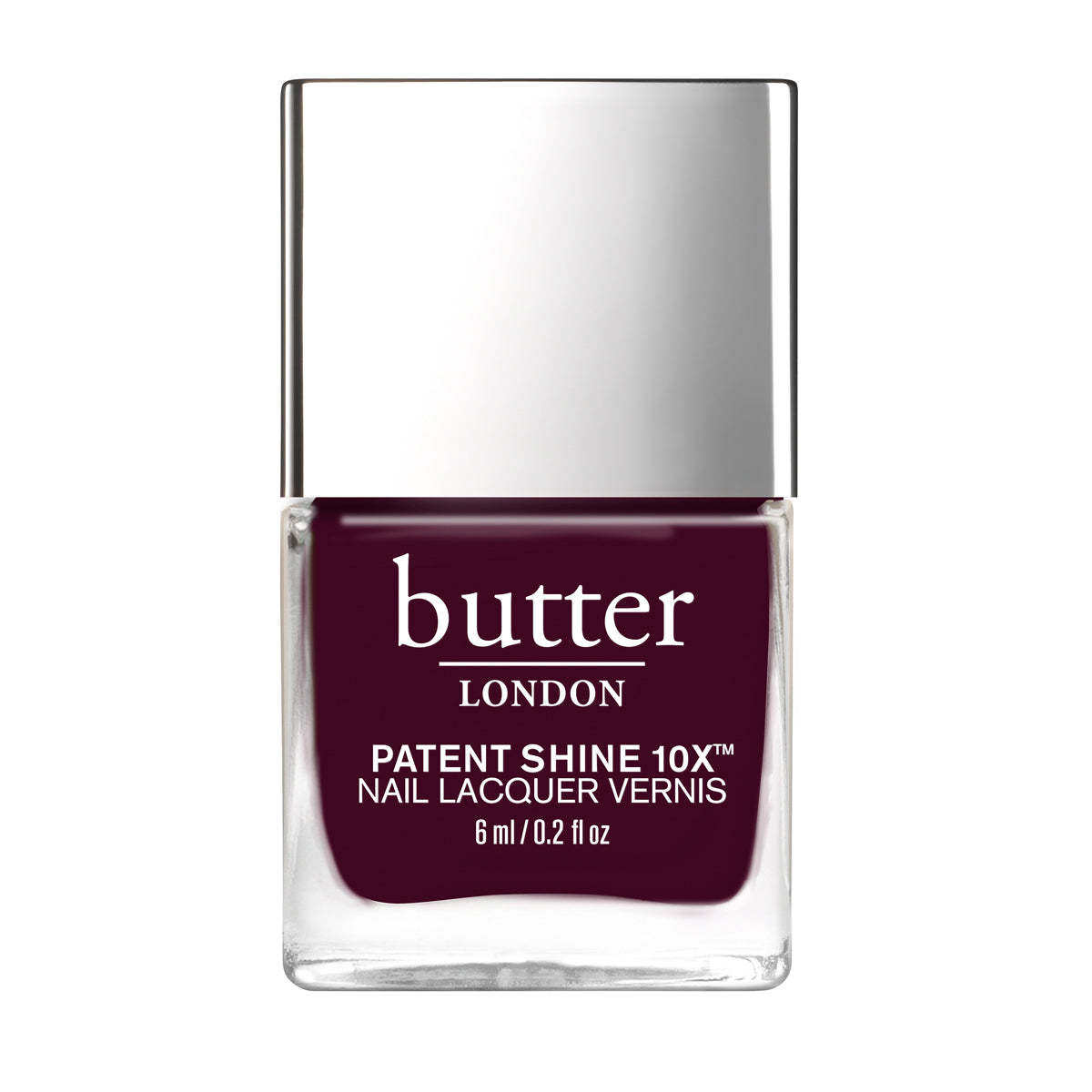 butter LONDON - Ace (Purple) Patent Shine 10X Nail Lacquer - Full White Background.